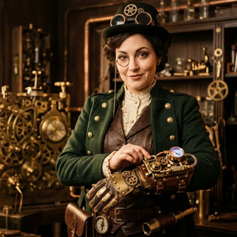 Steampunk Inventor Pixshop preview