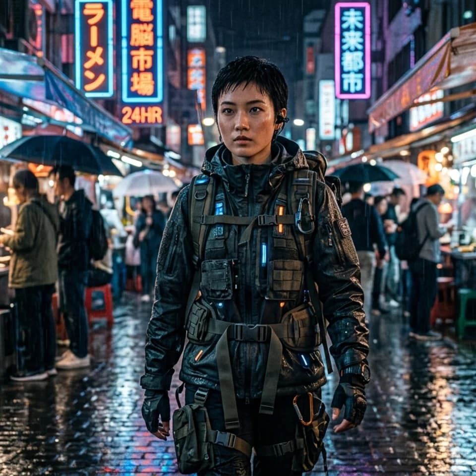 Rain Market Drift preview generated with Pixshop