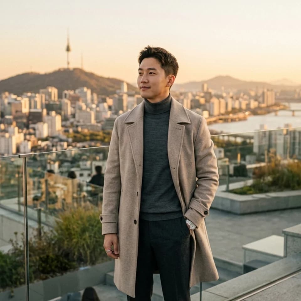 Seoul Rooftop Golden Hour Pixshop preview