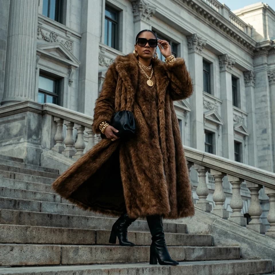 Fur Coat Steps Pixshop preview