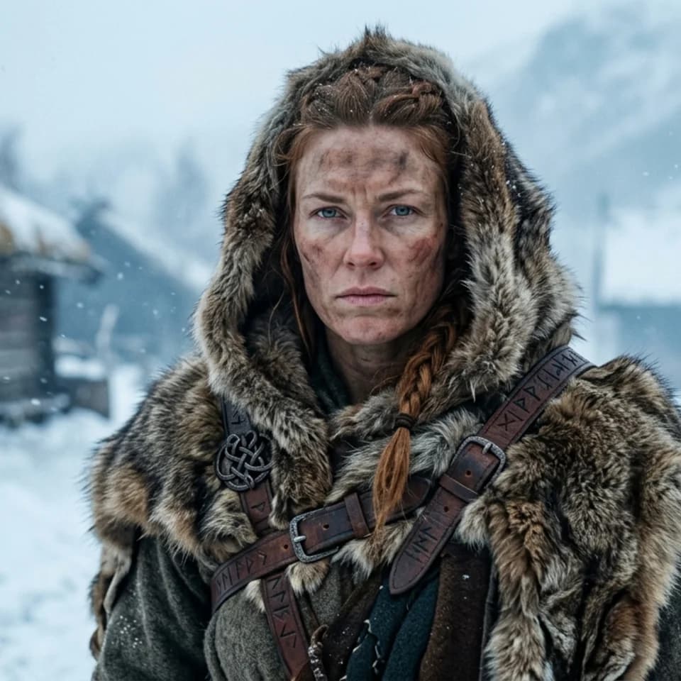 Winter Fur Portrait Pixshop preview